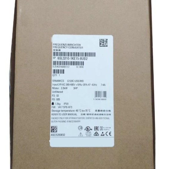 全新原装6SL3210-1KE15-8UB2逆变器