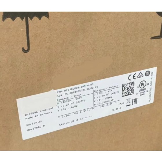 全新原装MC07B0008-5A3-4-00 Three-phase 380V/0.75KW 逆变器