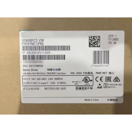 全新原装 6SL3210-5FE11-0UF0 伺服电机