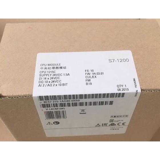全新原装 6ES7215-1AG40-0XB0 6ES7 215-1AG40-0XB0 可编程控制器