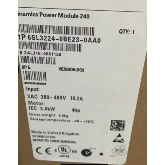 全新原装 6SL3224-0BE23-0AA0 G120 PM240 电源模块